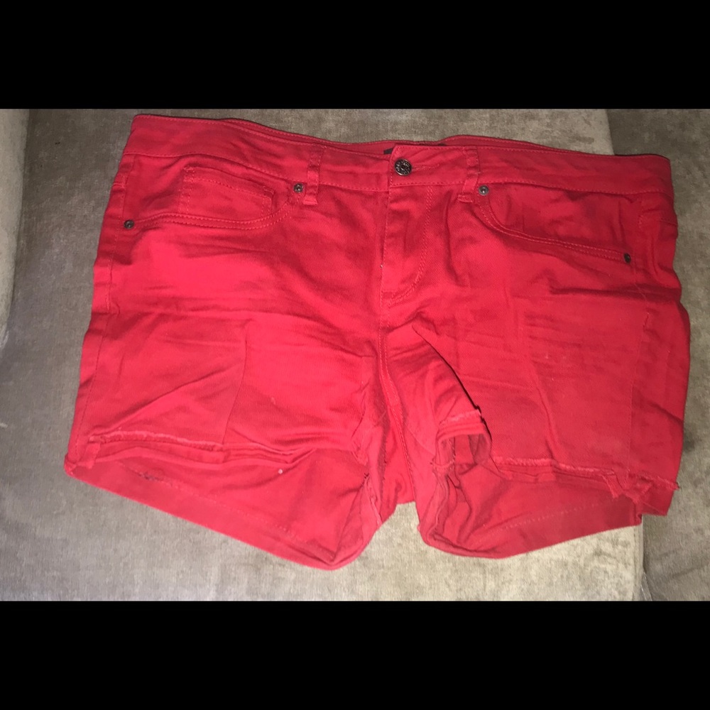 Red Shorts only worn 2xs